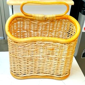Large basket with handle. Great for magazines or whatever.